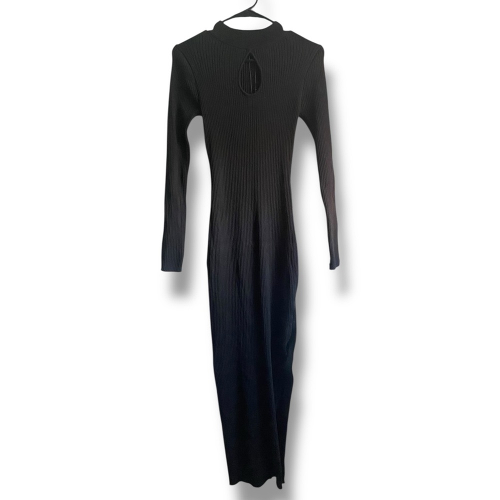 Fashion Nova Black Long Sleeve Bodycon Dress